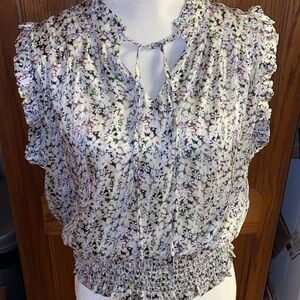 Women’s Floral Print Silver Detail Rachel Zoe Top